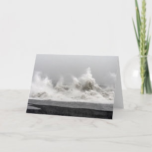 Rough Winter Storm Ocean Card