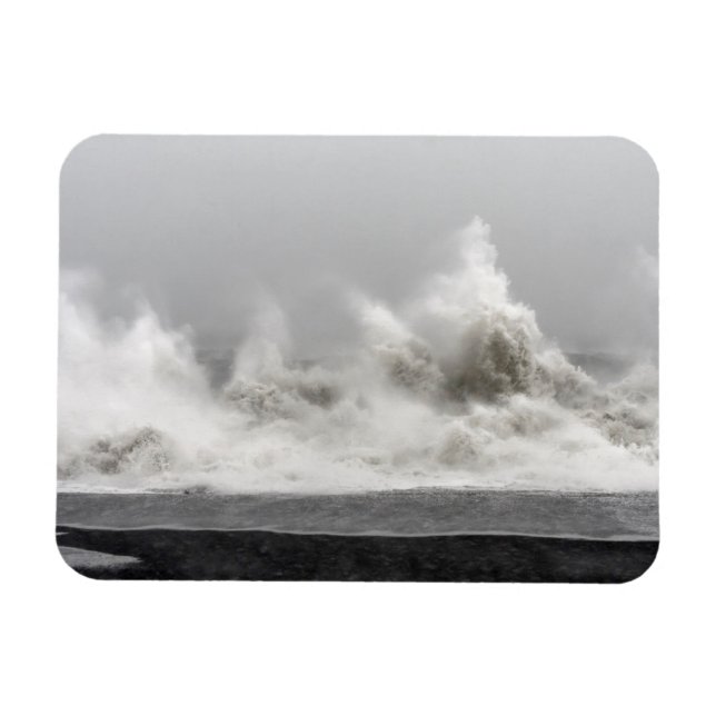 Rough Winter Storm Ocean Magnet (Horizontal)