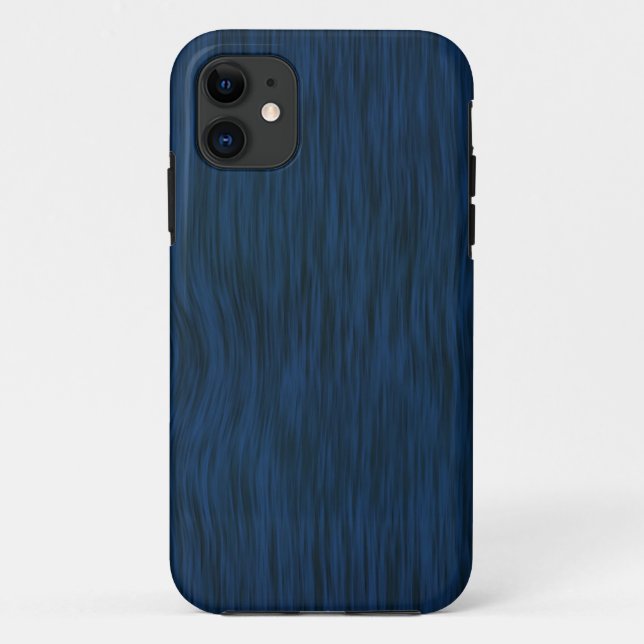 Rough Wood Grain Background in Deep Blue Case-Mate iPhone Case (Back)