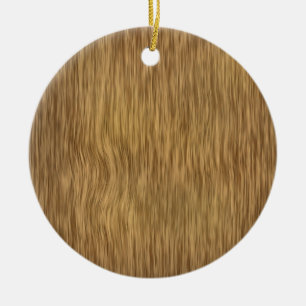 Rough Wood Grain Background in Natural Colour Ceramic Tree Decoration