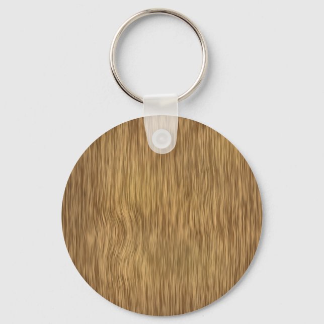 Rough Wood Grain Background in Natural Colour Key Ring (Front)