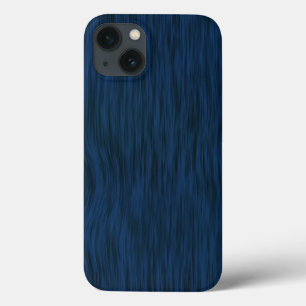Rough Wood Grain Look Background Deep Blue iPhone 13 Case