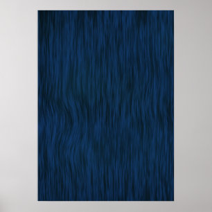 Rough Wood Grain Look Background Deep Blue Poster