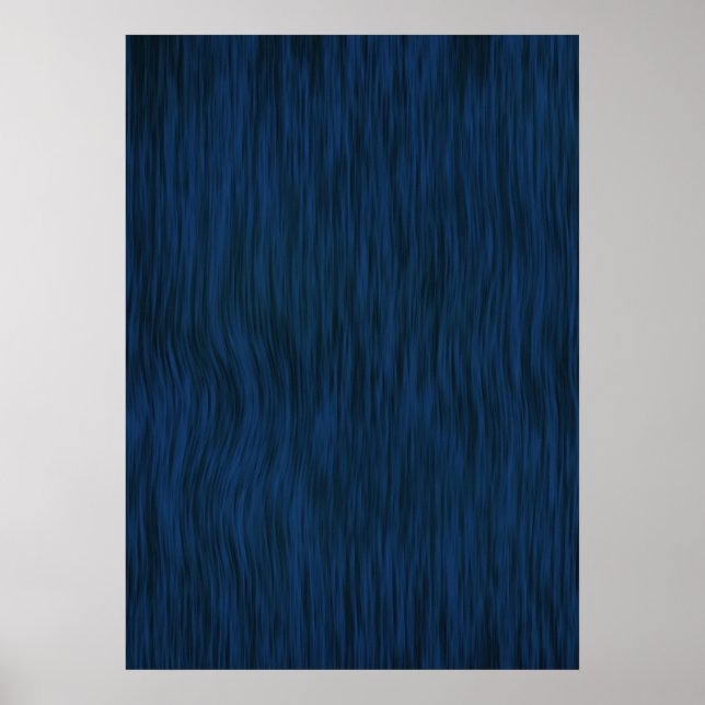 Rough Wood Grain Look Background Deep Blue Poster (Front)