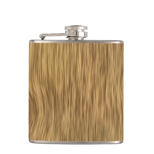 Rough Wood in Natural Finish Flask (Front)