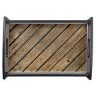 Rough Wood Planks Design Serving Tray