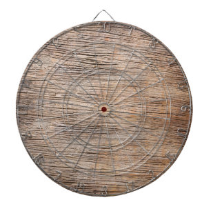 Rough Wooden Plank Dartboard