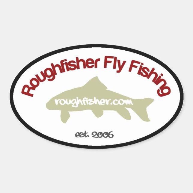 roughfisher.com Oval sticker (Front)