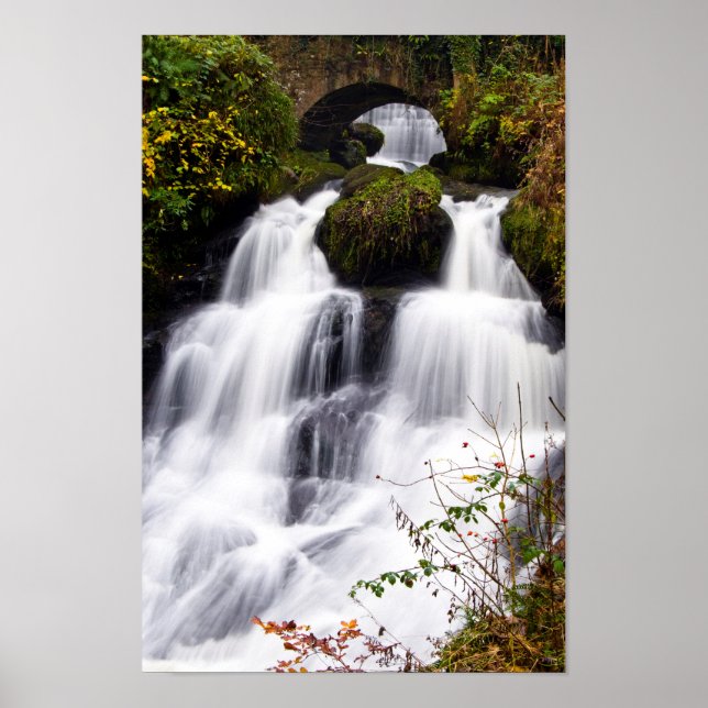 Rouken Glen waterfall, Glasgow, Scotland Poster (Front)