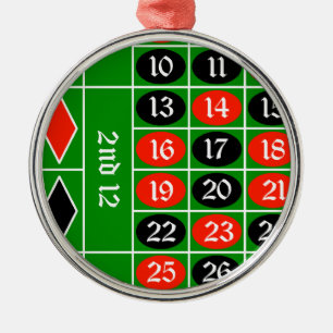 roulette2 metal ornament