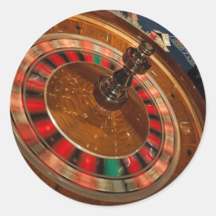 Roulette Game Money Casino Las Vegas Classic Round Sticker