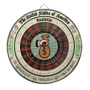 Roulette Money Art Dartboard