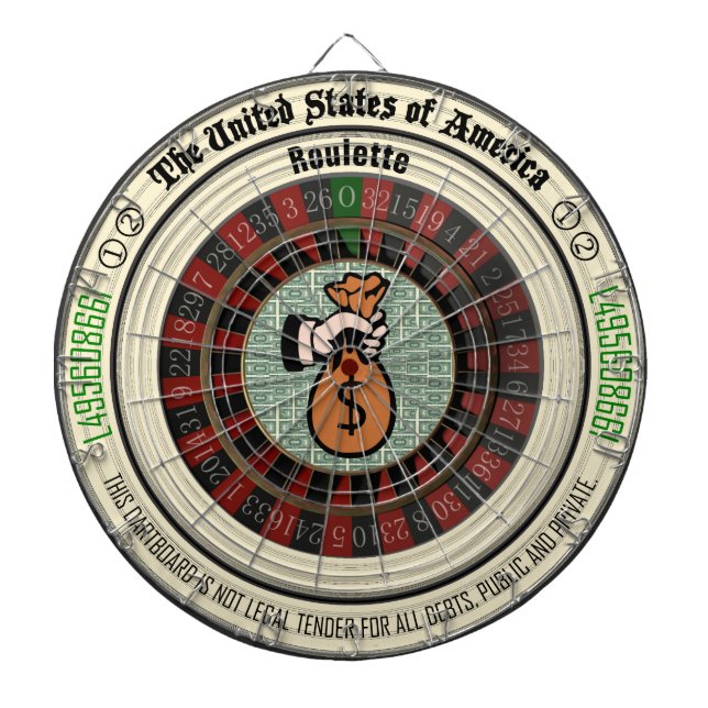 Roulette Money Art Dartboard (Front)