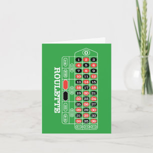Roulette Table - Casino Gamble To Win Card