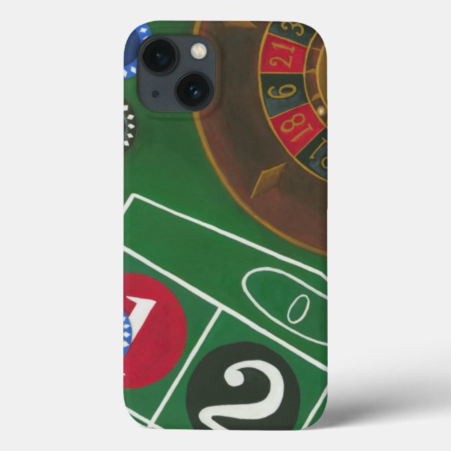 Roulette Table with Chips and Wheel Case-Mate iPhone Case (Back)