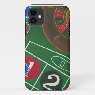 Roulette Table with Chips and Wheel iPhone 11 Case