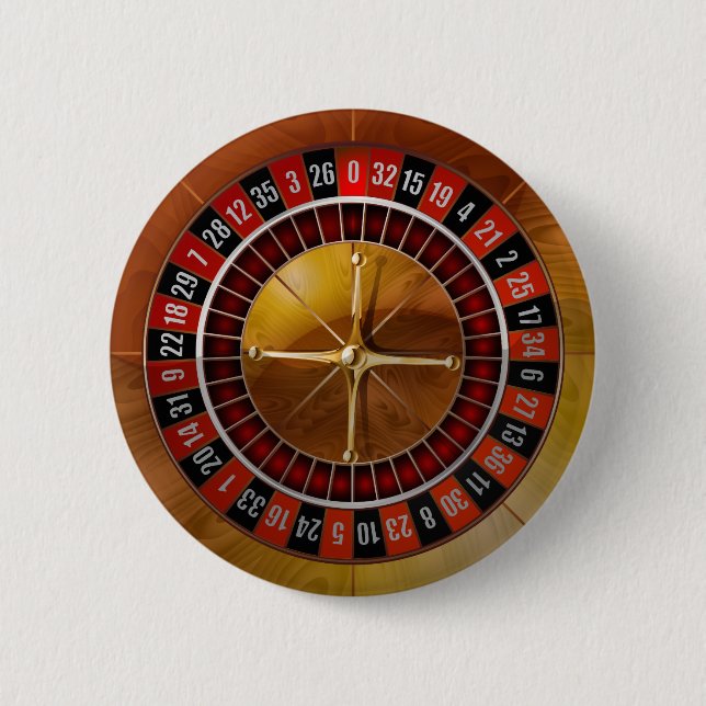 Roulette Wheel 6 Cm Round Badge (Front)