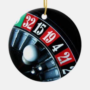 Roulette Wheel Ceramic Ornament