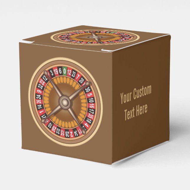 Roulette Wheel custom favour box (Front Side)