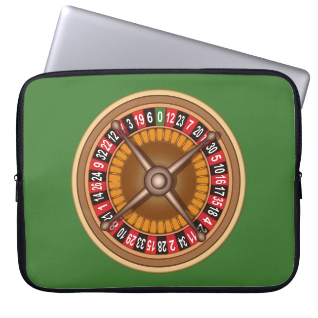 Roulette Wheel custom laptop sleeve (Front)
