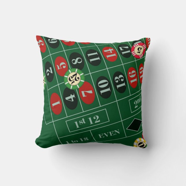 Roulette Wheel Custom Pillow (Front)