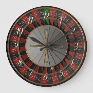Roulette wheel large clock