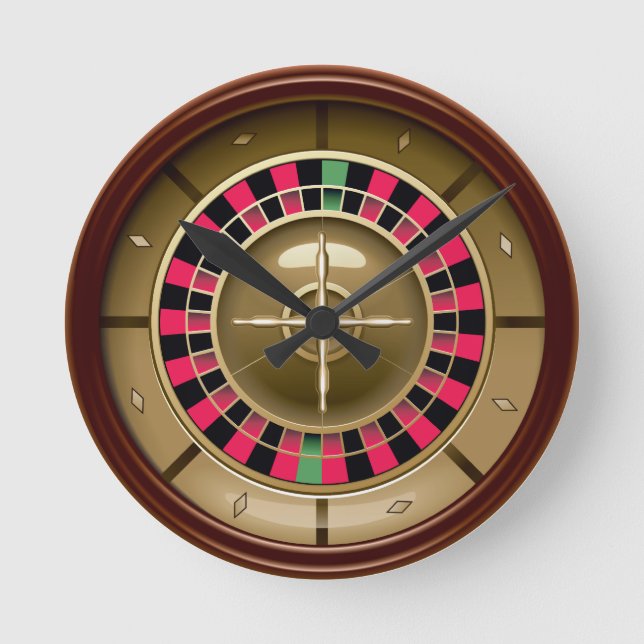 Roulette Wheel Wall Clock (Without Numbers) (Front)