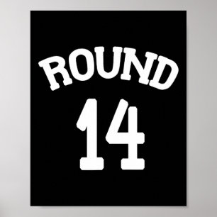 Round 14 Birthday Boxing 14th Anniversary Gift  Poster