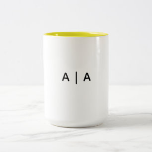 Round, 2.25 inch Two-Tone coffee mug
