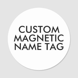 ROUND 3" Custom Magnetic Name Tag Blank Template
