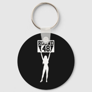 Round 48 Years Old Boxer Bday 48th Birthday Boxing Key Ring