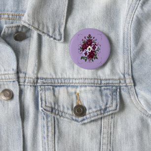 Round 5 cm Violet Bouquet Badge