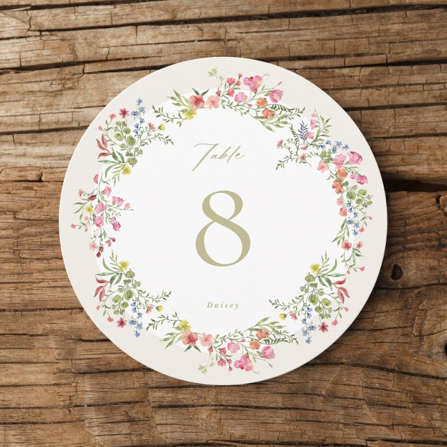 round 5 x 5 floral arch Wedding Table Number (Creator Uploaded)