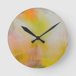 Round Acrylic Wall ClocAbstract Poppies Photograph Round Clock