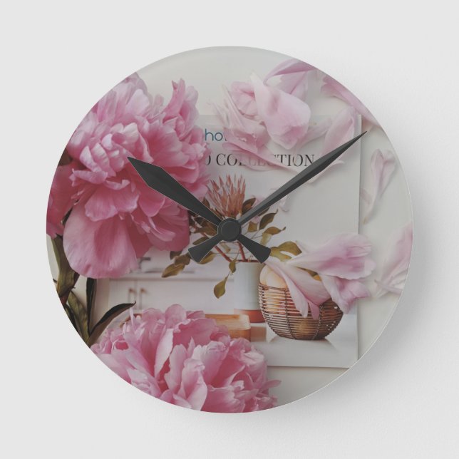 Round Acrylic Wall Clock without Tick Tock (Front)