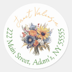 Round address labels