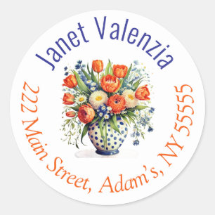 Round address labels