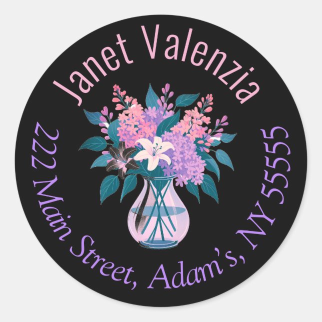 Round address labels (Front)