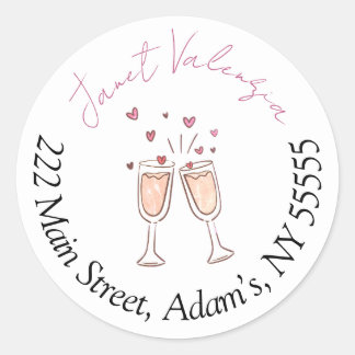 Round address labels