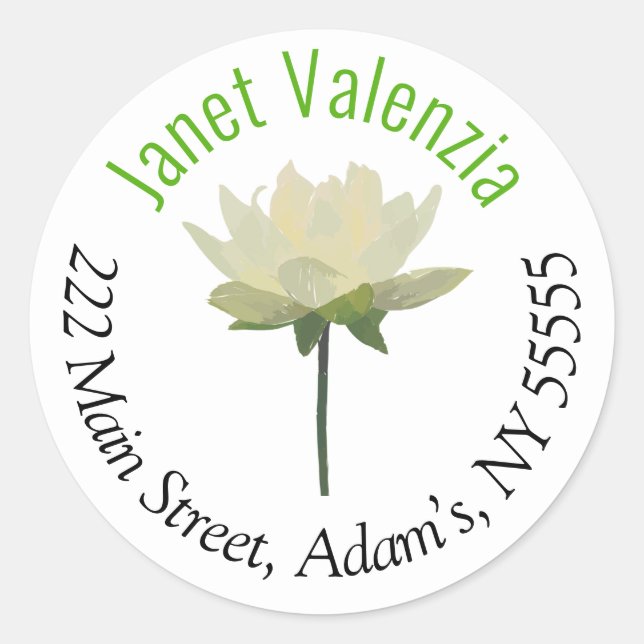 Round address labels (Front)