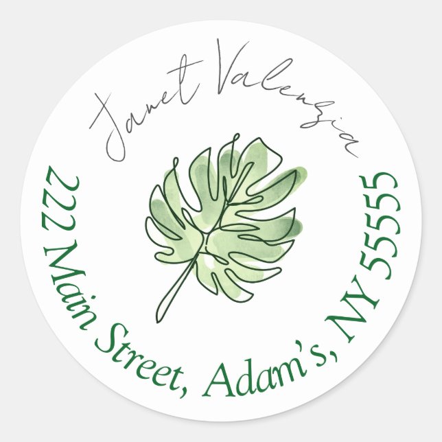 Round address labels (Front)