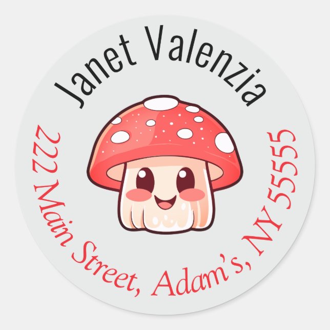 Round address labels (Front)