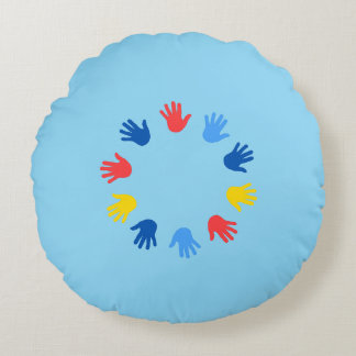 Round Almofada (40.64cm) Hands Cushion