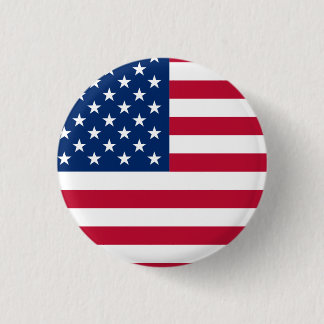 Round American Flag  3 Cm Round Badge