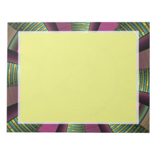 Round And Colourful Modern Decorative Fractal Art Notepad