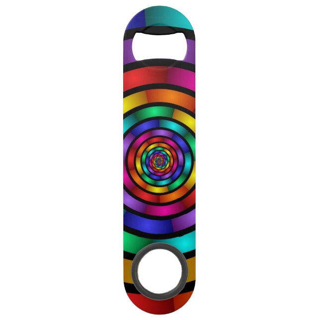Round and Psychedelic Colourful Modern Fractal Art (Front)