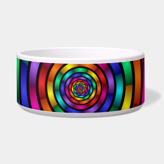 Round and Psychedelic Colourful Modern Fractal Art (Front)