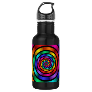 Round and Psychedelic Colourful Modern Fractal Art 532 Ml Water Bottle