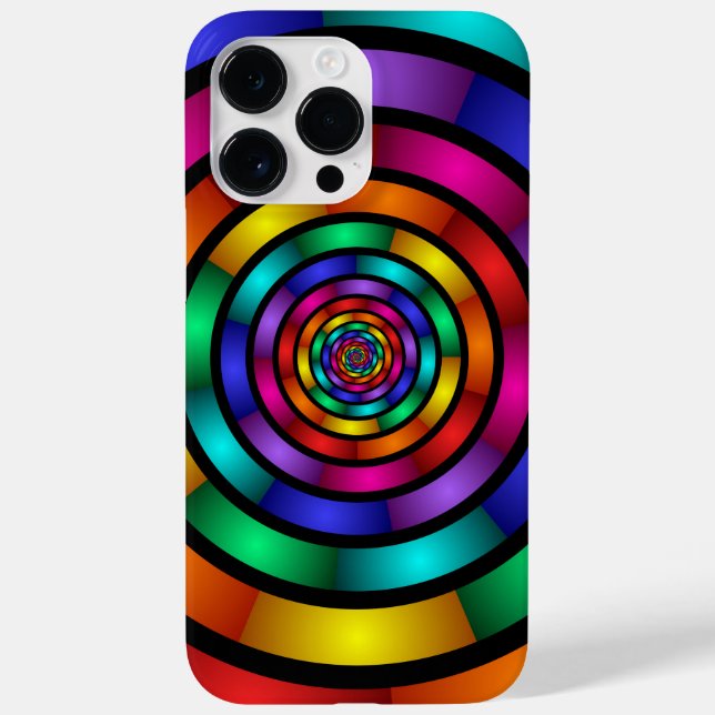 Round and Psychedelic Colourful Modern Fractal Art Case-Mate iPhone Case (Back)