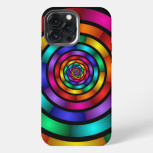 Round and Psychedelic Colourful Modern Fractal Art iPhone 13 Pro Max Case